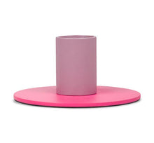 Load image into Gallery viewer, Two-Tone Venetian &amp; Neyron Pink Metal Candleholder
