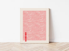 Load image into Gallery viewer, Japanese Vintage Pink Wood Block Art Print
