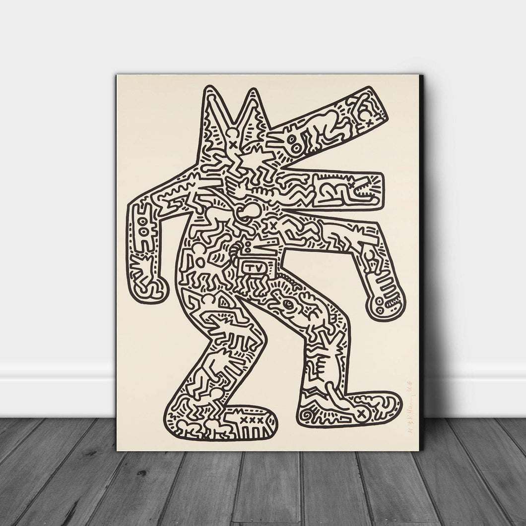 Keith Haring Dog Print