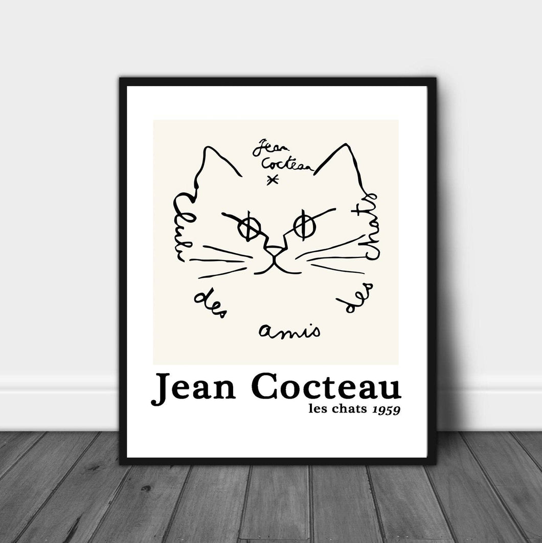 Jean Cocteau Cat Print