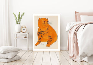 Andy Warhol Fat Ginger Cat Art Print