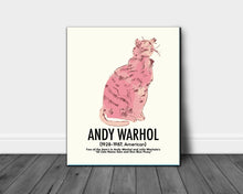 Load image into Gallery viewer, Andy Warhol Pink Cat Art Print
