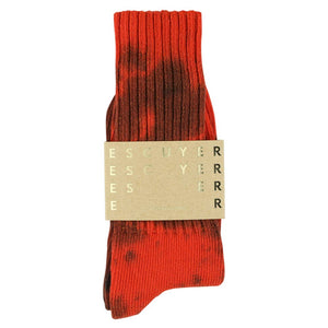 ESCUYER. Tie Dye Socks - Orange / Black