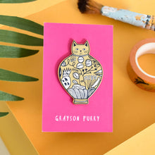 Load image into Gallery viewer, Grayson PURRY Cat Artist Pin
