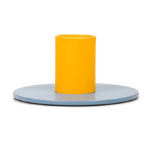 Load image into Gallery viewer, Two-Tone Pompadour &amp; Saffron Metal Candleholder
