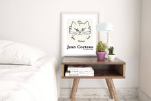 Load image into Gallery viewer, Jean Cocteau Cat Print
