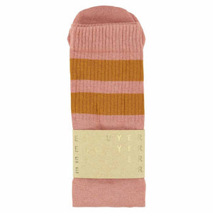 ESCUYER  Unisex Tube Socks - Pink / Pumpkin