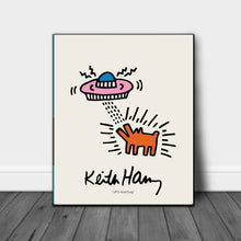 Load image into Gallery viewer, Keith Haring Dog and UFO Print
