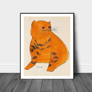 Andy Warhol Fat Ginger Cat Art Print